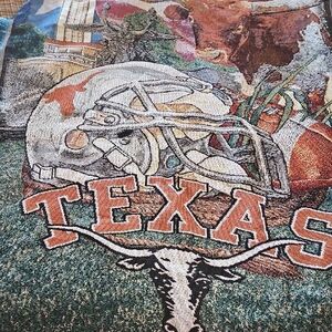 Texas Longhorns Football Tapestry Throw Blanket